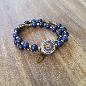 NWT~Egyptian Lapis/Lapis OM - Double wrap Bracelet